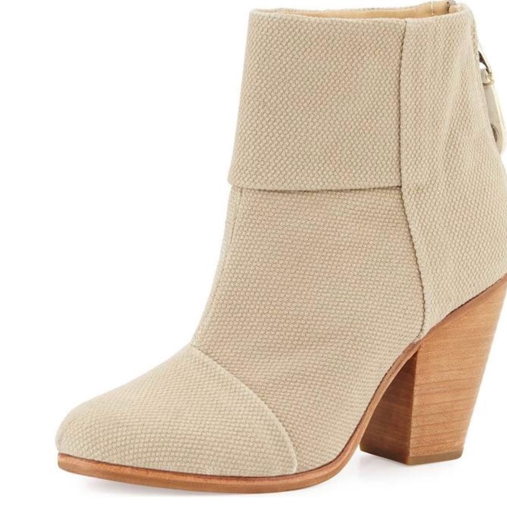 Rag & Bone Taupe Booties with Chunky Heel